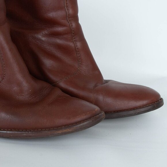 Madewell Womens The Ames Boot Zip Up Ankle Bootie Size 7.5 Cognac Brown Boho - Picture 6 of 11